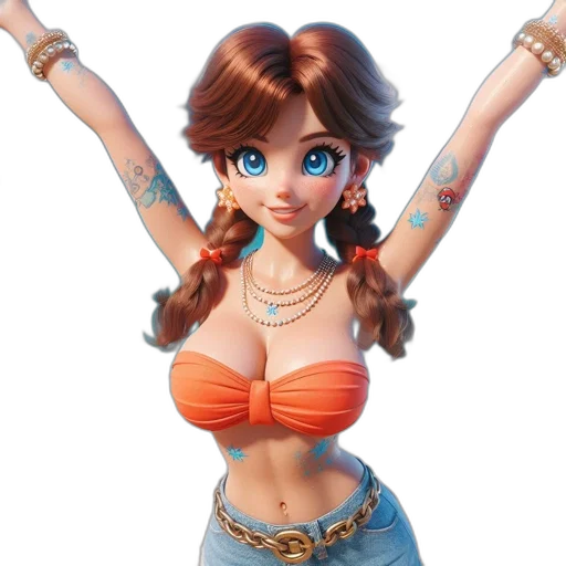 jewelry, 3d render, concept art, cartoon transparent PNG cut-out
