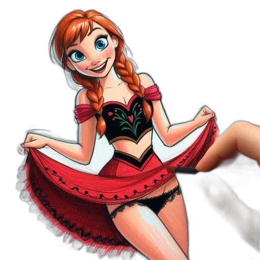dress, concept art, cartoon, fantasy art transparent PNG cut-out