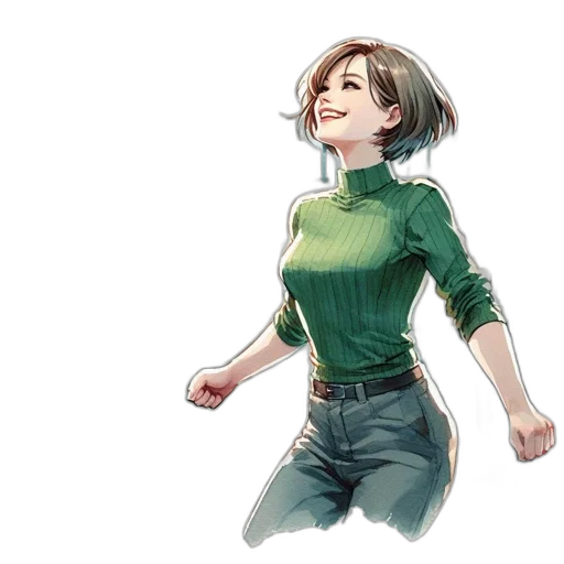 jacket, dress, creature, robot transparent PNG cut-out