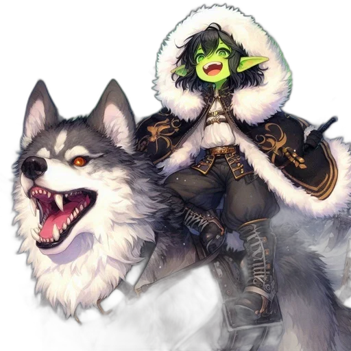 staff, jacket, creature, animal transparent PNG cut-out