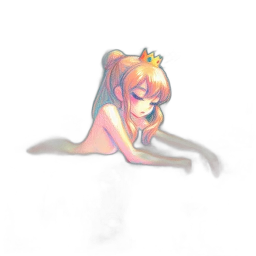 crown, dress, staff, creature transparent PNG cut-out