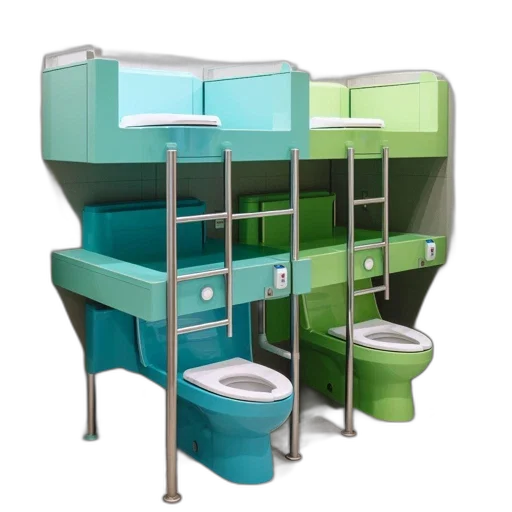furniture, 3d render, green, innovative transparent PNG cut-out