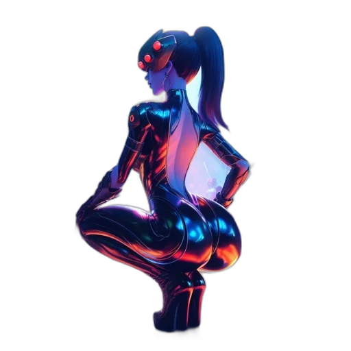 robot, dress, concept art, 3d render transparent PNG cut-out