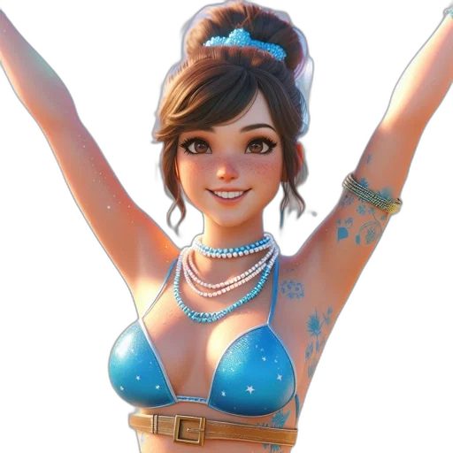 dress, jewelry, concept art, 3d render transparent PNG cut-out