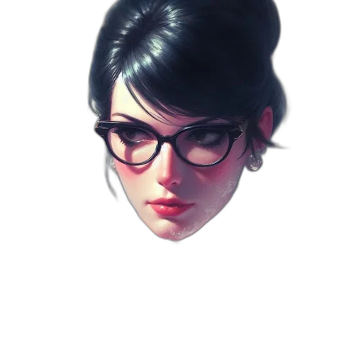 face, mask, dress, comic book art transparent PNG cut-out