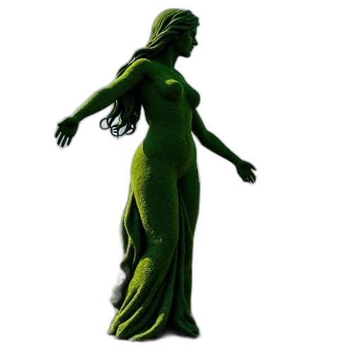 dress, creature, staff, jewelry transparent PNG cut-out