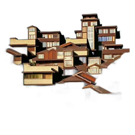 building, furniture, 3d render, concept art transparent PNG cut-out