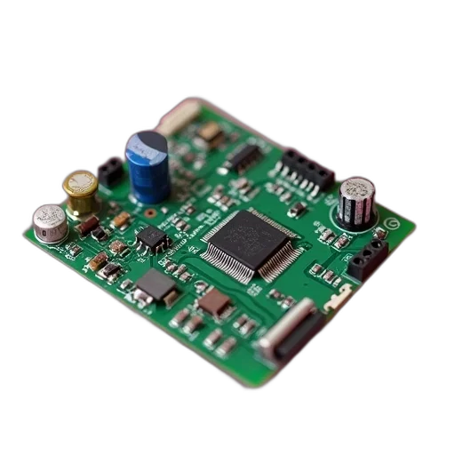 close-up, green, circuit, board transparent PNG cut-out