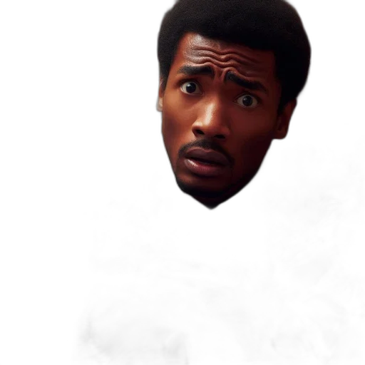 face, mask, hair, jacket transparent PNG cut-out