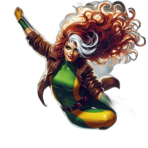hair, comic book art, fantasy art, concept art transparent PNG cut-out