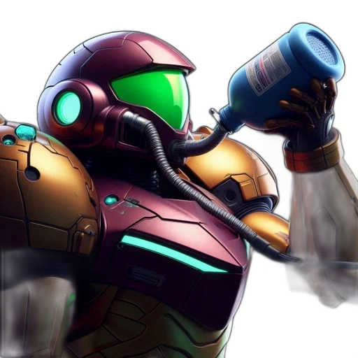 robot, bottle, weapon, concept art transparent PNG cut-out