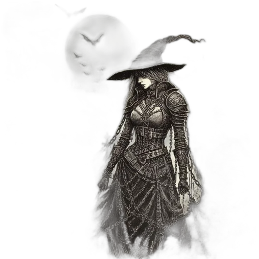 hat, mask, dress, staff transparent PNG cut-out