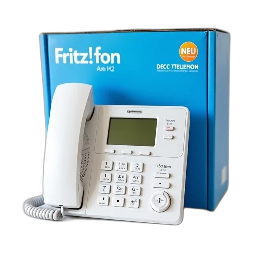 white, cordless, phone, blue transparent PNG cut-out