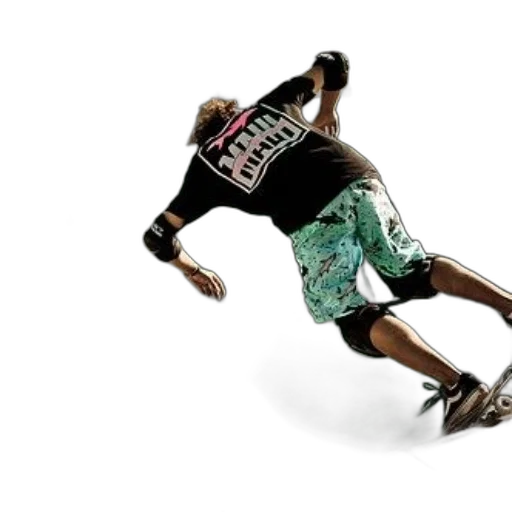 3d render, photorealistic, concept art, skateboarder transparent PNG cut-out