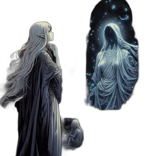 dress, creature, concept art, fantasy art transparent PNG cut-out