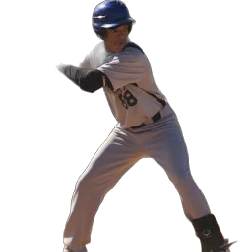 baseball, player, grey, uniform transparent PNG cut-out