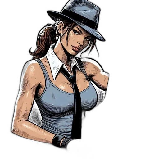 hat, staff, jewelry, comic book art transparent PNG cut-out