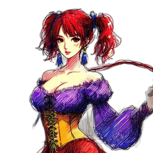 dress, staff, fantasy art, anime transparent PNG cut-out