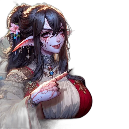 staff, weapon, face, fantasy art transparent PNG cut-out