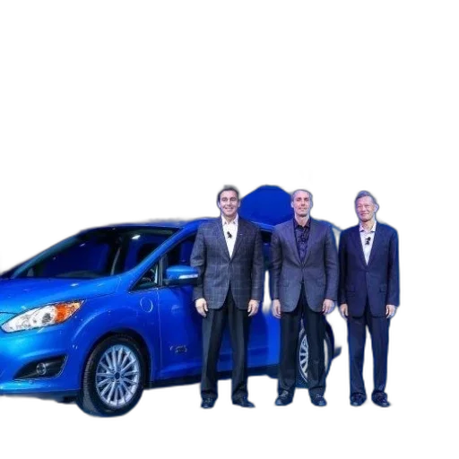 car, staff, 3d render, three transparent PNG cut-out
