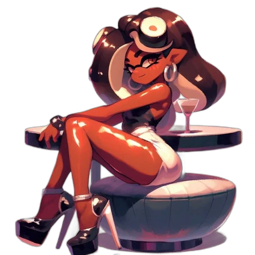 dress, robot, staff, weapon transparent PNG cut-out