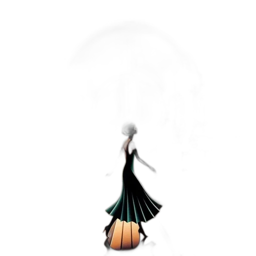 dress, umbrella, staff, jewelry transparent PNG cut-out