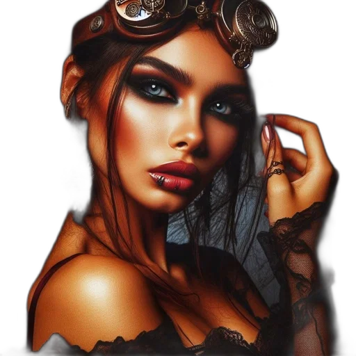 face, mask, jewelry, photorealistic transparent PNG cut-out