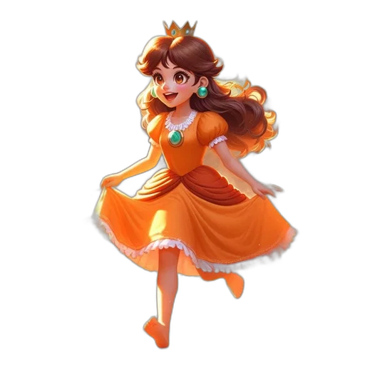 dress, crown, staff, concept art transparent PNG cut-out