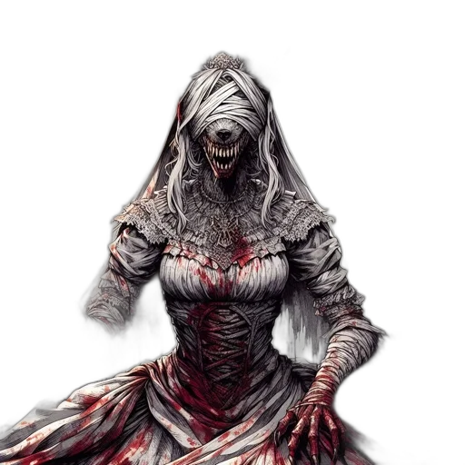 dress, creature, mask, face transparent PNG cut-out