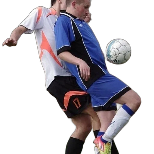 two, soccer, players, action transparent PNG cut-out