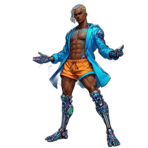 jacket, concept art, cyberpunk, fantasy art transparent PNG cut-out