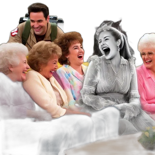 vaporwave, four, older, ladies transparent PNG cut-out