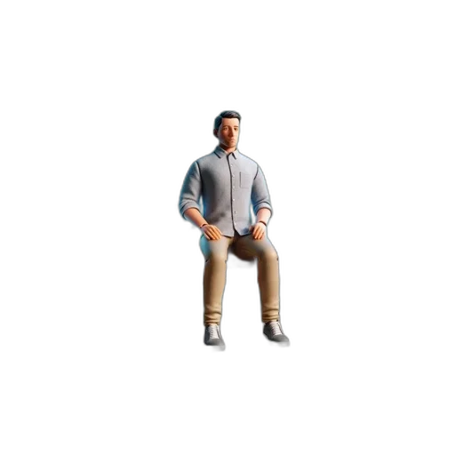 jacket, staff, furniture, 3d render transparent PNG cut-out