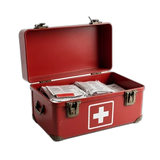 old, emergency, box, first transparent PNG cut-out
