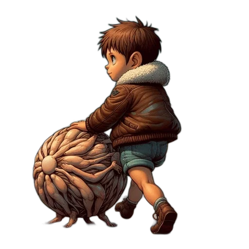 creature, hair, jacket, animal transparent PNG cut-out