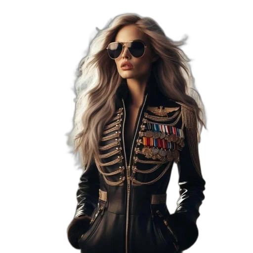 jacket, hair, comic book art, concept art transparent PNG cut-out