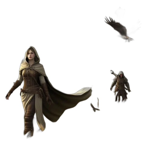 creature, concept art, fantasy art, 3d render transparent PNG cut-out