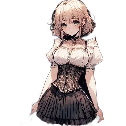 dress, staff, robot, flower transparent PNG cut-out