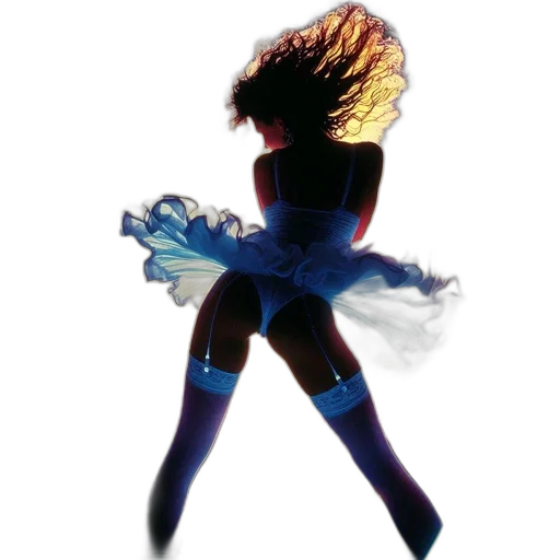 dress, hair, staff, concept art transparent PNG cut-out