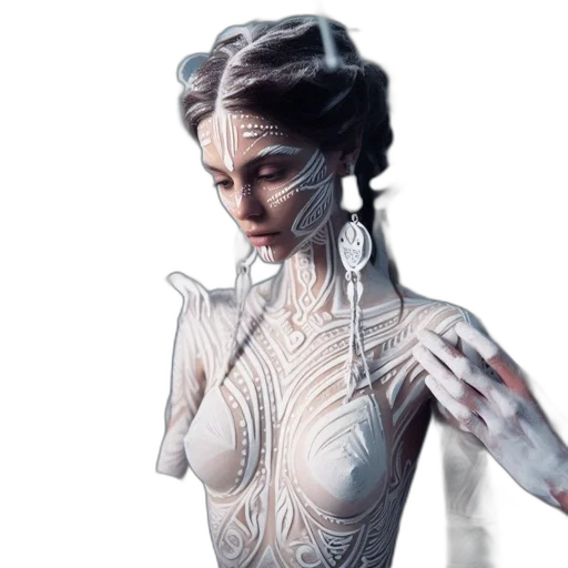 dress, jewelry, robot, fantasy art transparent PNG cut-out