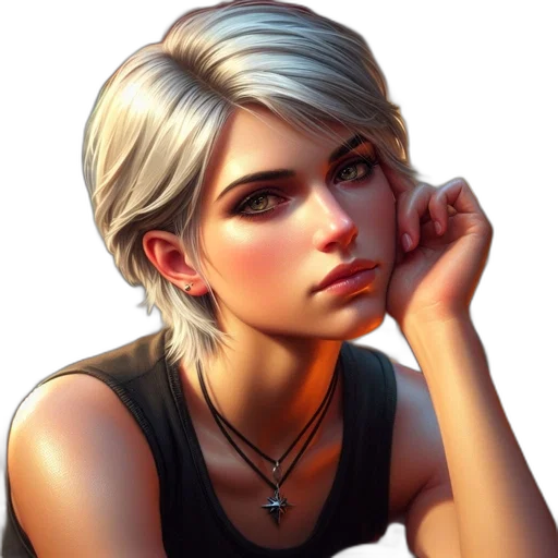 face, jewelry, staff, photorealistic transparent PNG cut-out