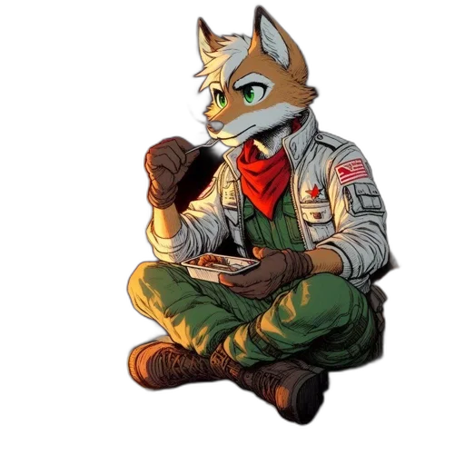 jacket, staff, mask, animal transparent PNG cut-out