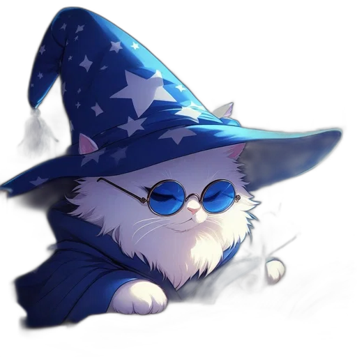 hat, staff, creature, animal transparent PNG cut-out