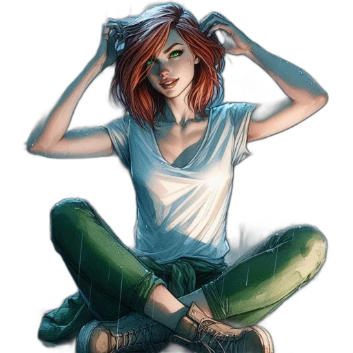 comic book art, concept art, fantasy art, cartoon transparent PNG cut-out