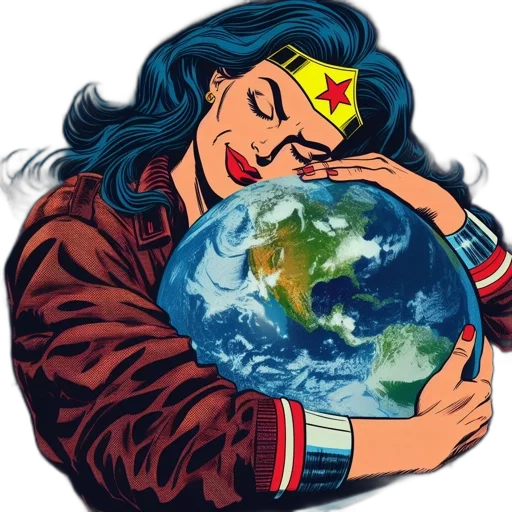 comic book art, outer space, illustration, portrays transparent PNG cut-out
