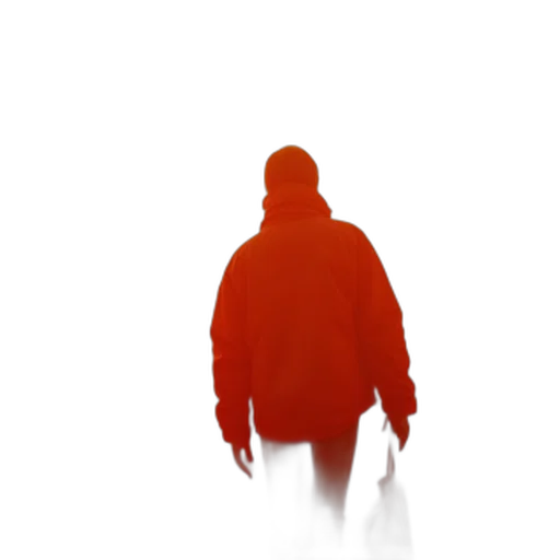 jacket, face, creature, staff transparent PNG cut-out
