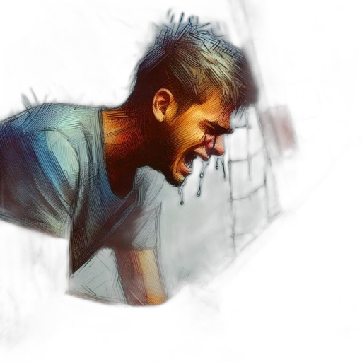face, creature, watercolor, photorealistic transparent PNG cut-out