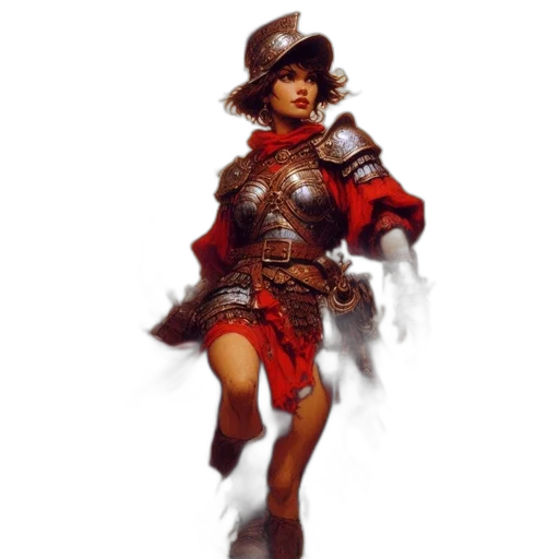 staff, hat, weapon, dress transparent PNG cut-out