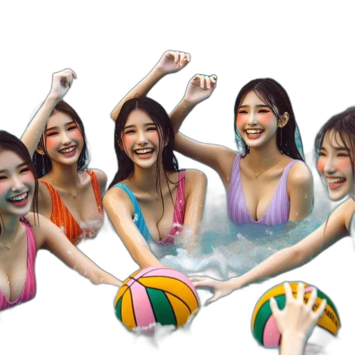 mask, photorealistic, vaporwave, pixel art transparent PNG cut-out
