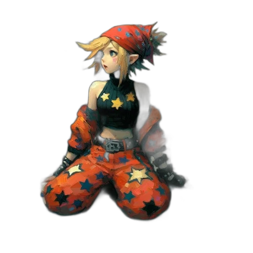 dress, hat, weapon, staff transparent PNG cut-out